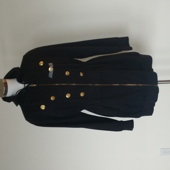 INC hooded jacket.zip front with front pockets ( L ) Dark Blue - Picture 1 of 6